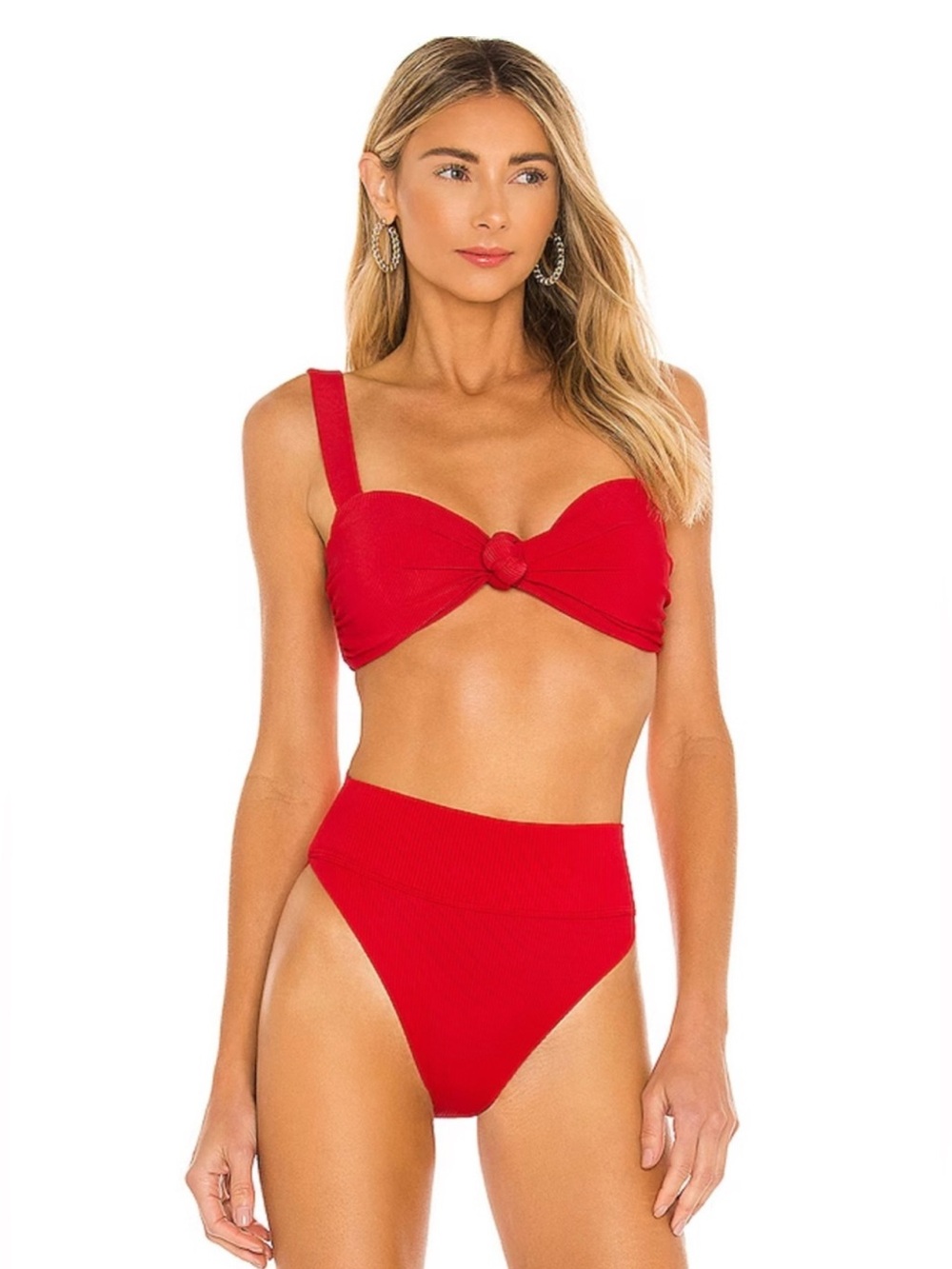 Beach Riot Set: Sophia Ribbed Bikini Top& Highway Ribbed Bikini Bottom; Medium - Picture 10 of 15